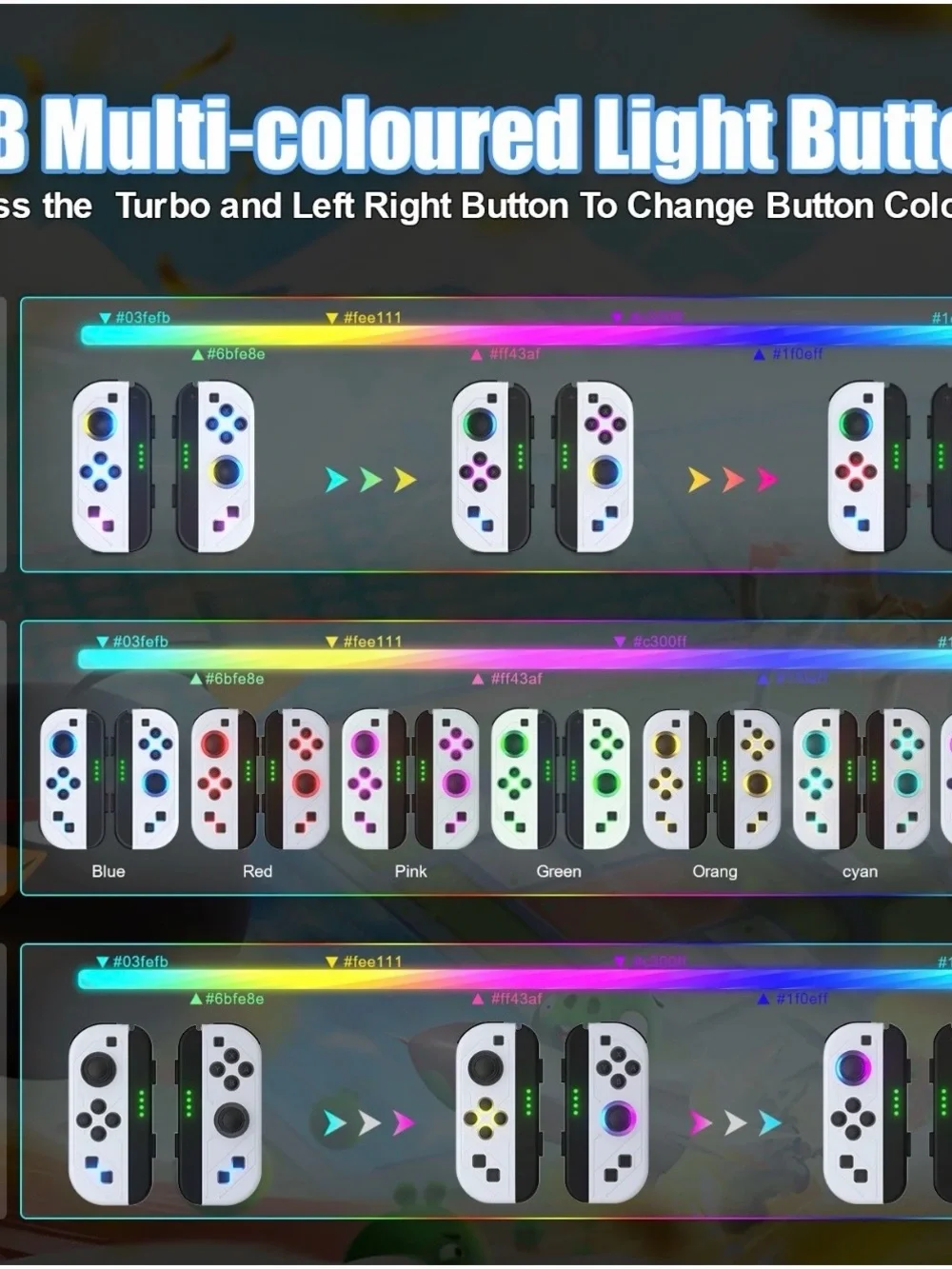 Joypad with LED Light for Nintendo Switch